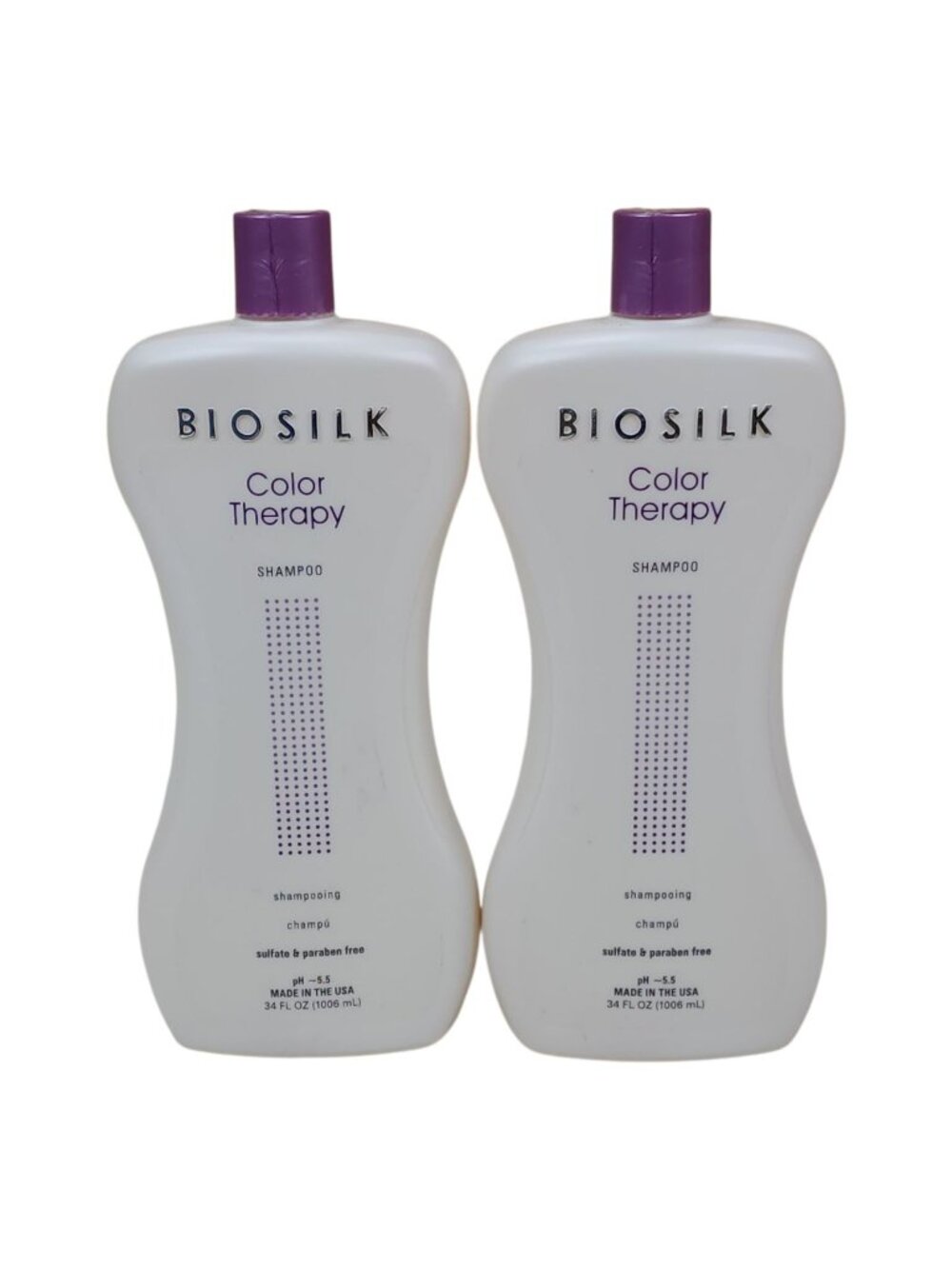 Biosilk Color Therapy Shampoo 2 Pk Sulfate Paraben Free Jumbo 34 oz Colored Hair